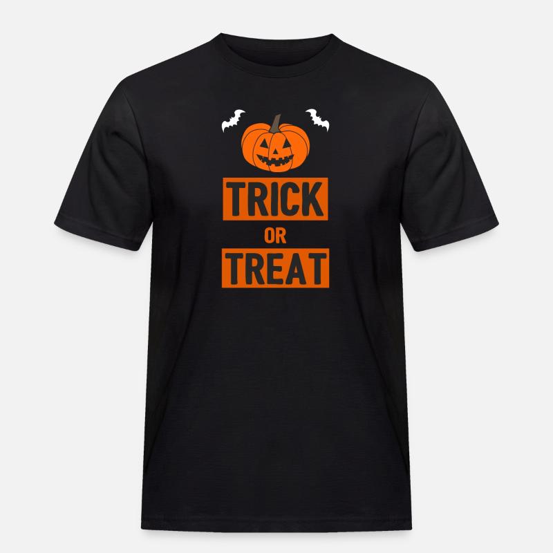 Süßigkeiten oder ein Zauberspruch - Halloween - Männer Workwear T-Shirt - Schwarz
