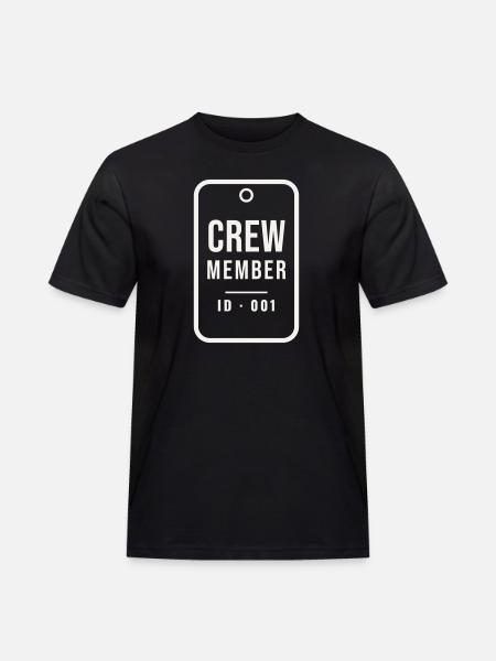 Événement du personnel de l’équipe d’identification des membres d’équipage Tag Tag Badge - T-shirt Workwear homme - noir