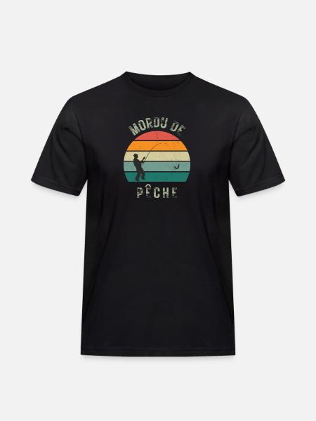 Mordu de pêche 1 - T-shirt Workwear homme - noir