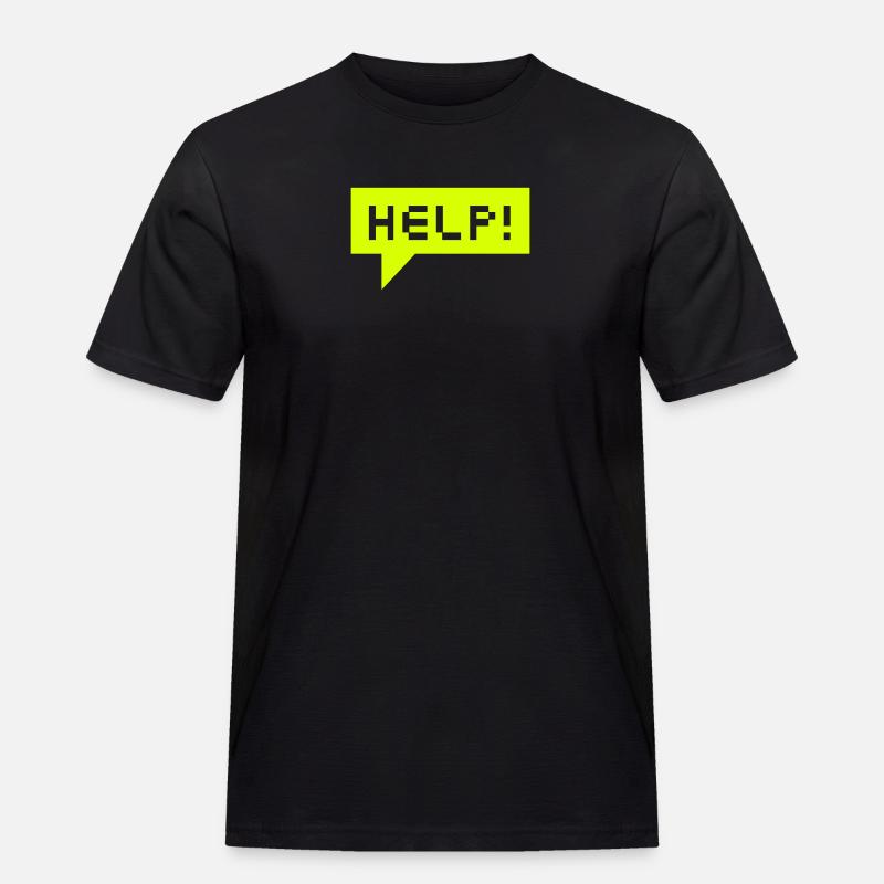 help bubble (b, 1c) - Men's Workwear T-Shirt - black
