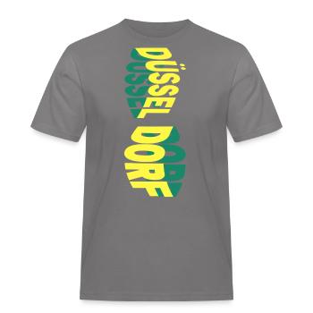 Dusseldorf Germany City Skyline Font Colorful - Men's Workwear T-Shirt - grey - Front - AI Model Male 185 dark (185cm)