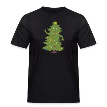 Weihnachtsbaum - Männer Workwear T-Shirt - Schwarz - Vorne - AI Model Male 178 light (178cm)