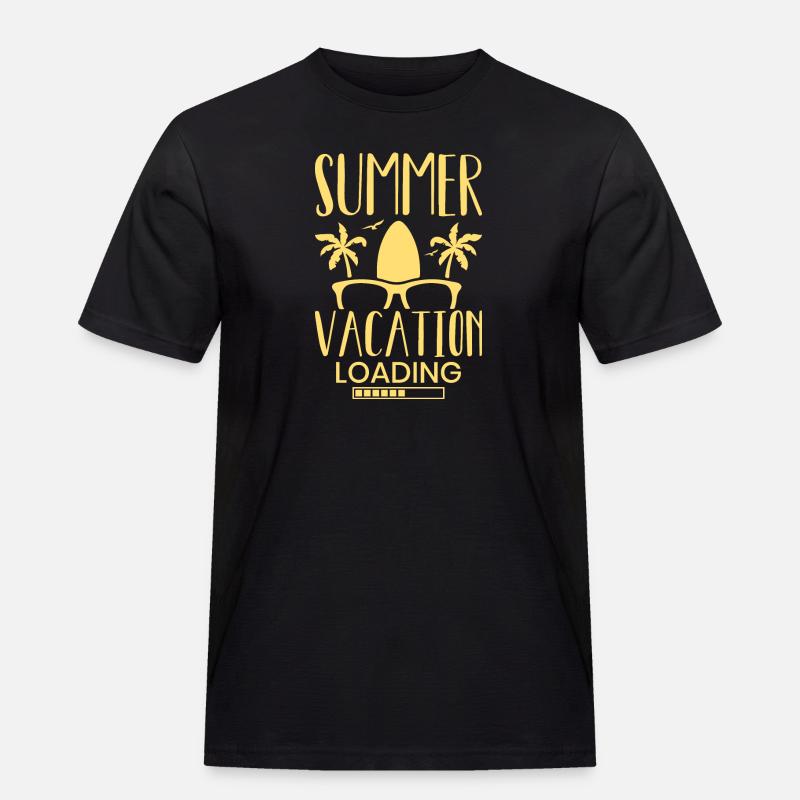 Sommerurlaub Loading - Männer Workwear T-Shirt - Schwarz