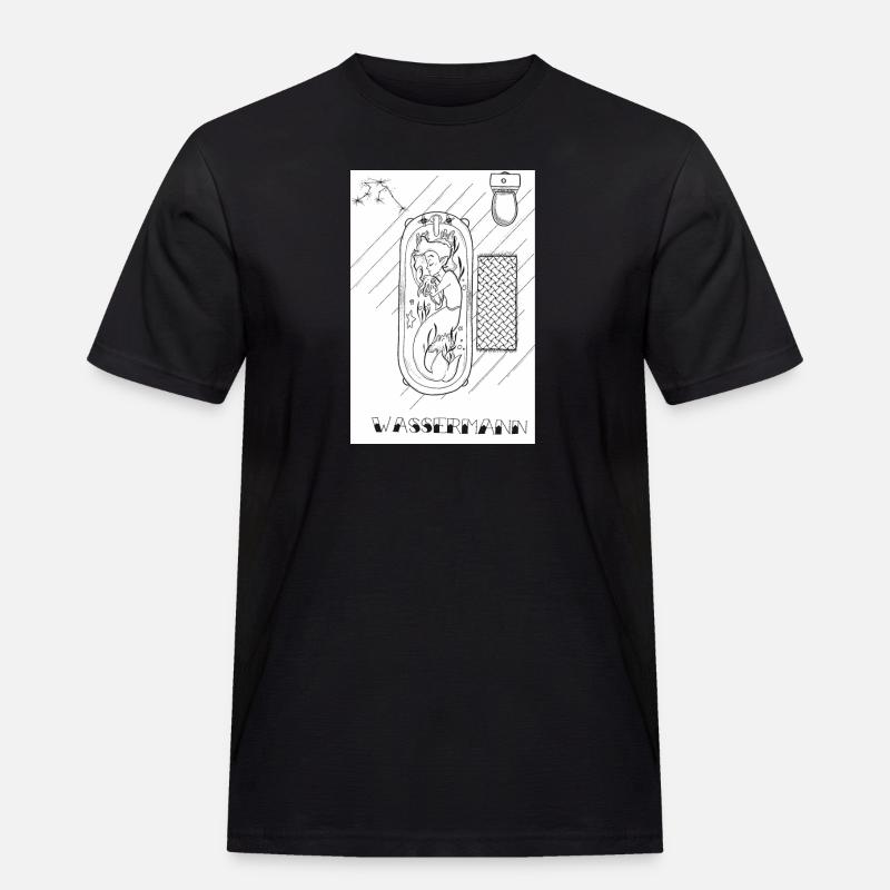 Wassermann - Männer Workwear T-Shirt - Schwarz