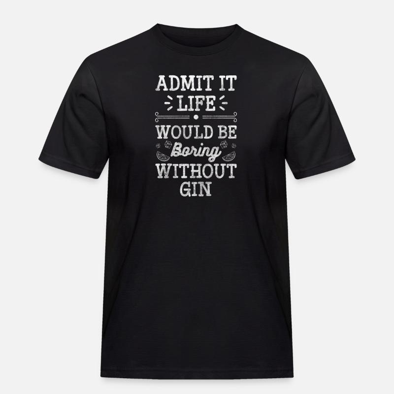 trinker getränk longdrink - Männer Workwear T-Shirt - Schwarz