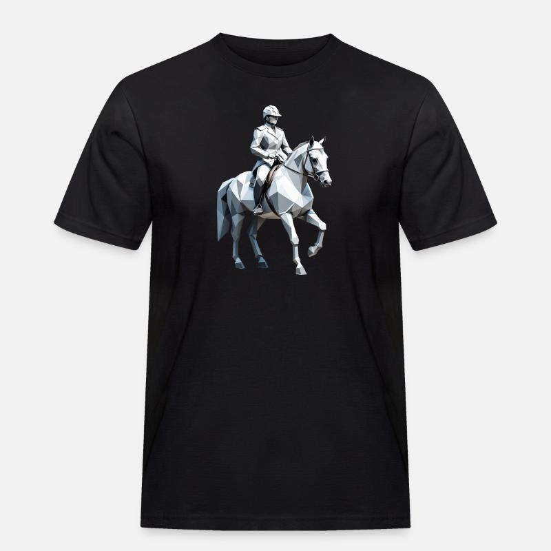 Cavalier Low Poly - Ballet Design - T-shirt Workwear homme - noir