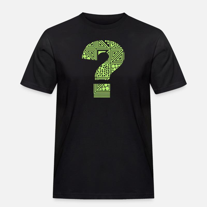 Fragezeichen - Männer Workwear T-Shirt - Schwarz