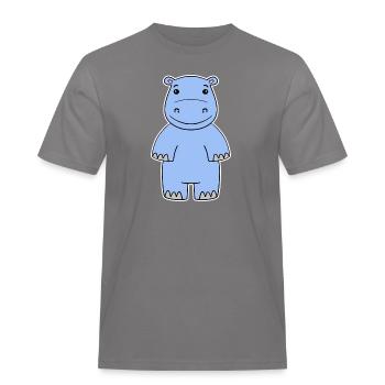 Hippopotame - T-shirt Workwear homme - gris - Devant - AI Model Male 185 dark (185cm)