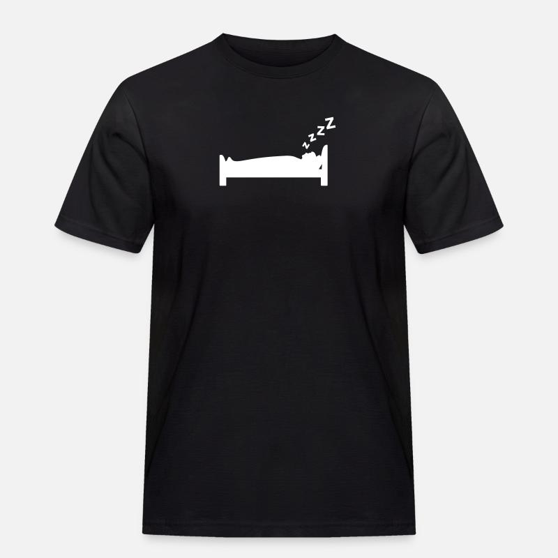 Schlafen - Männer Workwear T-Shirt - Schwarz