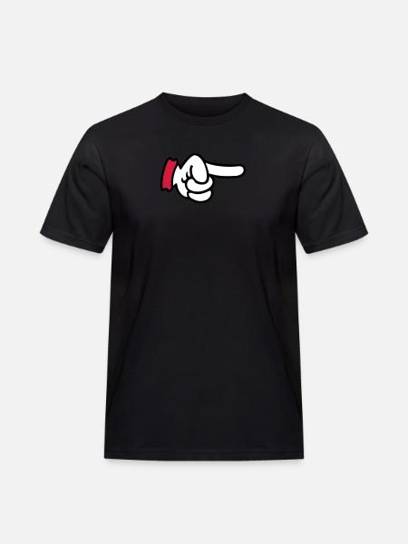 pointing finger / Zeigefinger (3c) - Men's Workwear T-Shirt - black