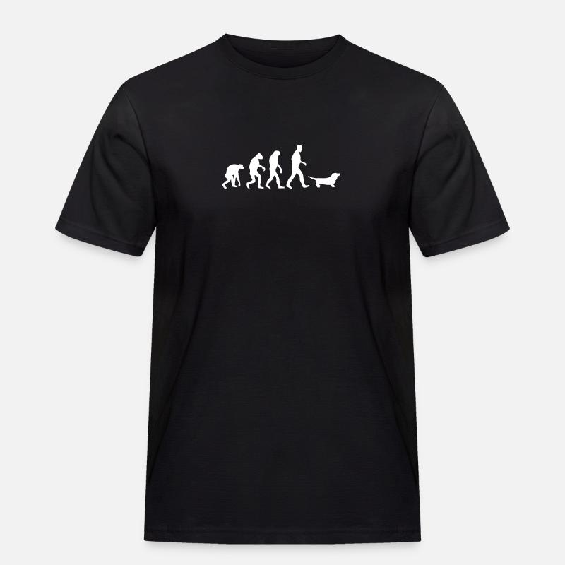 sausage dog evolution - Men's Workwear T-Shirt - black