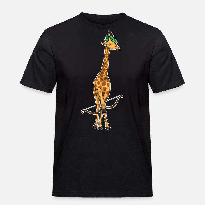 Giraffe Bogenschütze Bogen - Männer Workwear T-Shirt - Schwarz