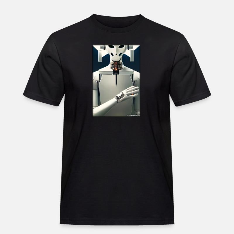 Robot Future Technology Science Android - T-shirt Workwear homme - noir