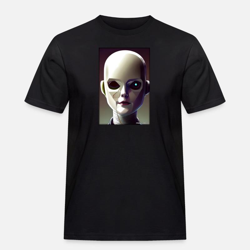 Roboter Zukunft Technik Wissenschaft Android - Männer Workwear T-Shirt - Schwarz