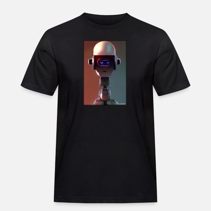 Robot Future Technology Science Android - Men's Workwear T-Shirt - black