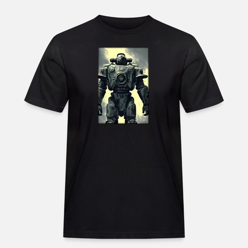 Kampfbot Roboter Supersoldat Maschine Krieger - Männer Workwear T-Shirt - Schwarz