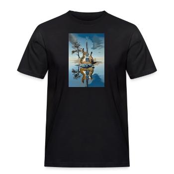 Wüsten-Rhapsodie - Männer Workwear T-Shirt - Schwarz - Vorne - AI Model Male 178 light (178cm)