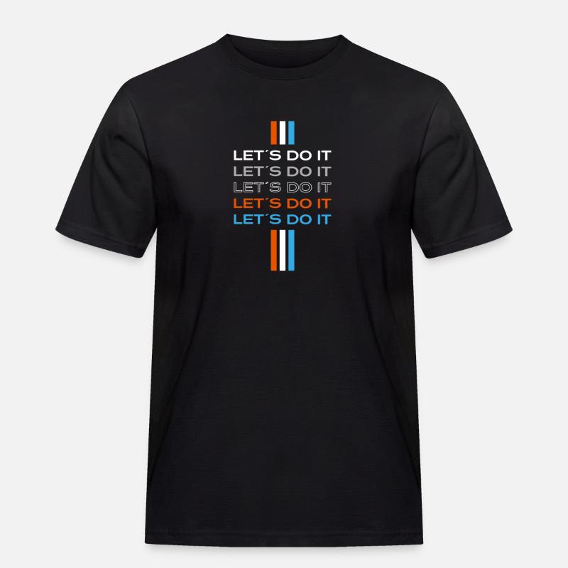 Lets do it - Männer Workwear T-Shirt - Schwarz