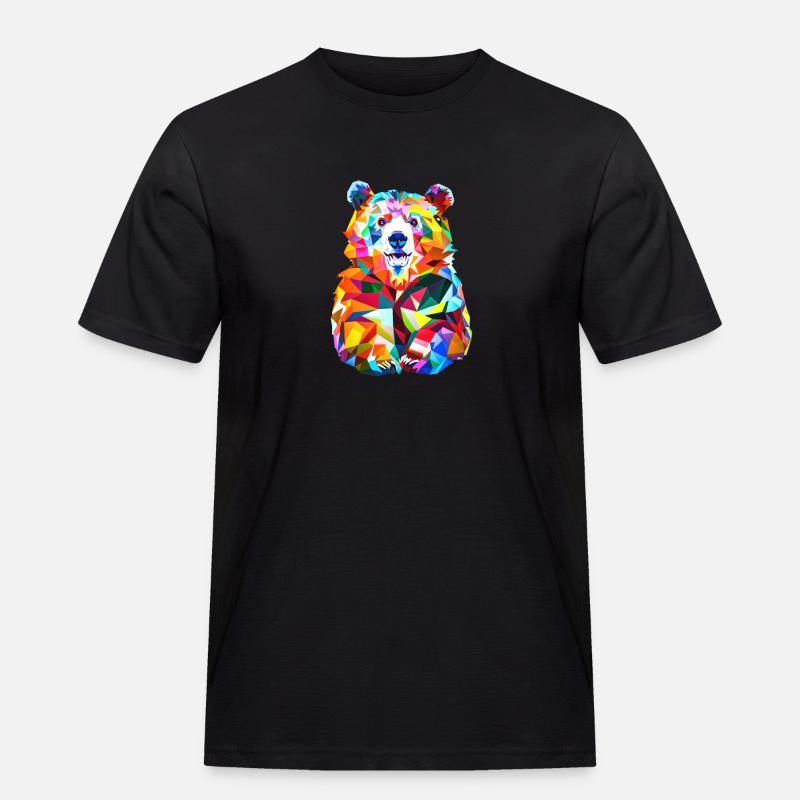 Polygon Bär - Männer Workwear T-Shirt - Schwarz