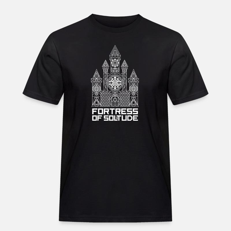 Festung der Einsamkeit - Männer Workwear T-Shirt - Schwarz