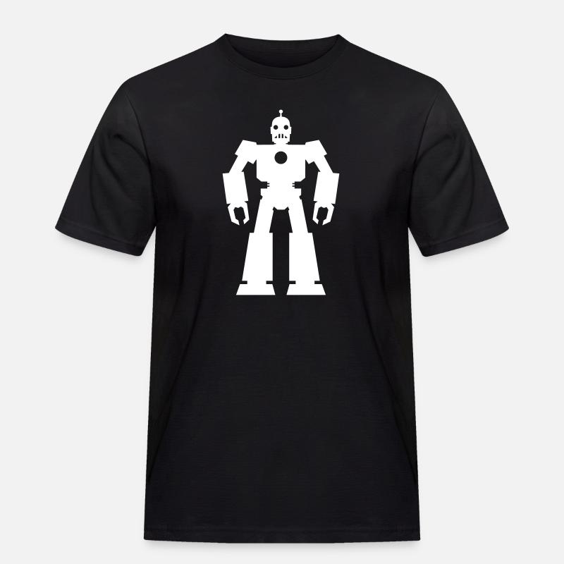 Roboter – KI Technik Sci-Fi Nerd Design - Männer Workwear T-Shirt - Schwarz