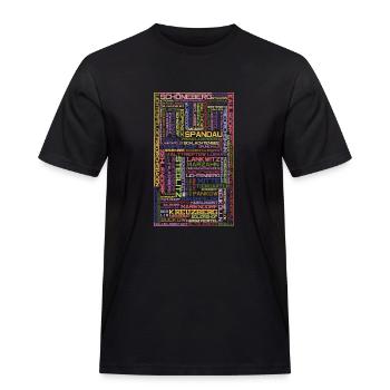 Quartiers Mosaik - Berlin - T-shirt Workwear homme - noir - Devant - AI Model Male 178 light (178cm)