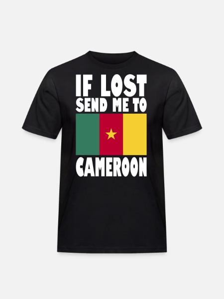 Cameroon Flag Saying - Men's Workwear T-Shirt - black