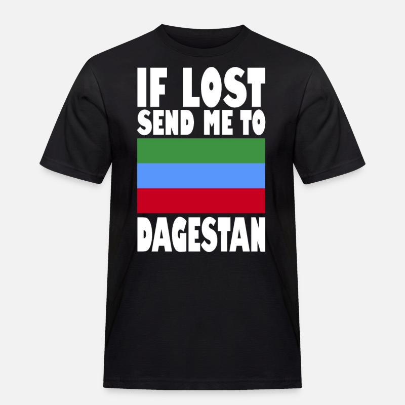Dagestan Flagge Spruch - Männer Workwear T-Shirt - Schwarz
