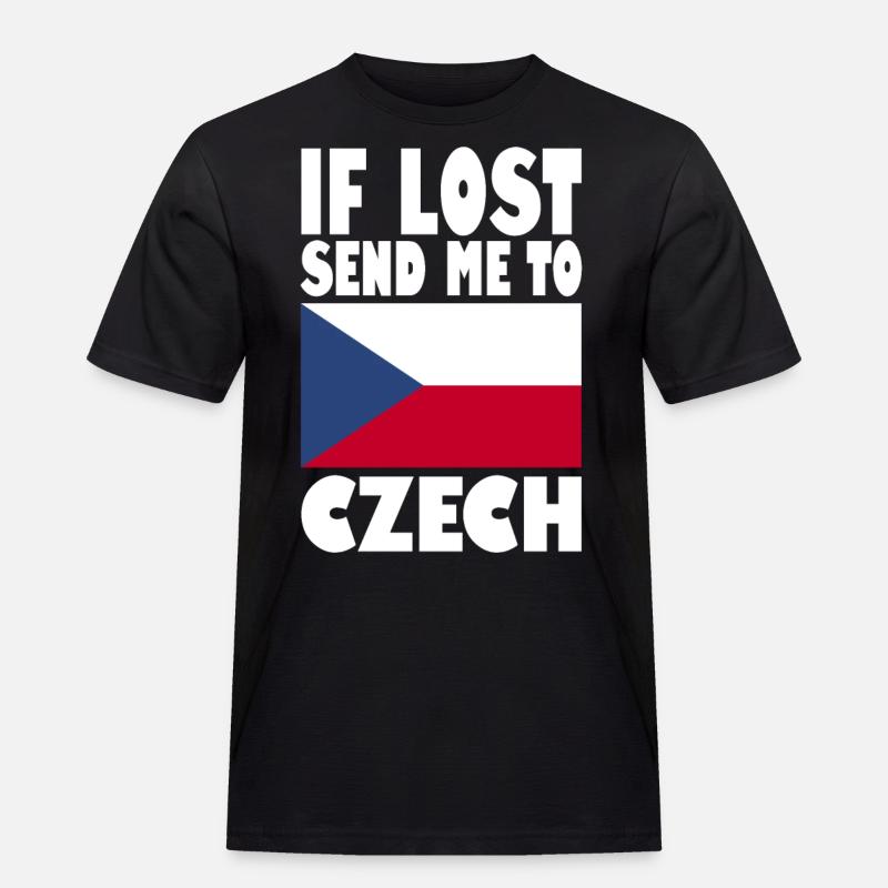 Drapeau de la République tchèque - T-shirt Workwear homme - noir
