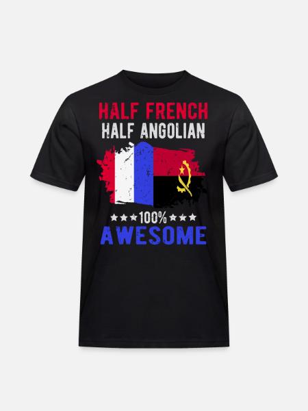 Half French Half Angolier - Men's Workwear T-Shirt - black