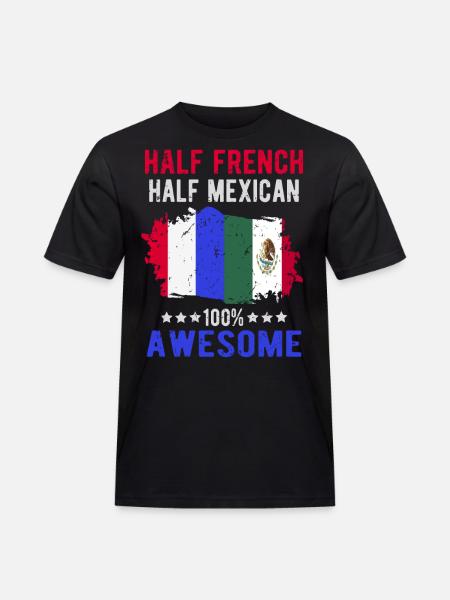Half French Half Mexican - Men's Workwear T-Shirt - black