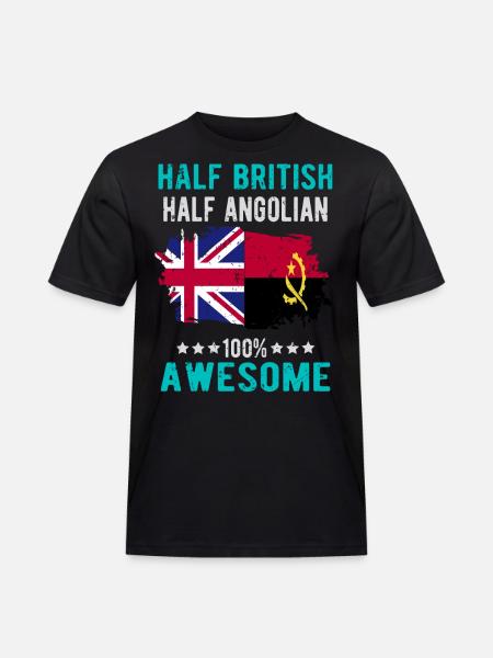 Half British Half Angolier - Men's Workwear T-Shirt - black
