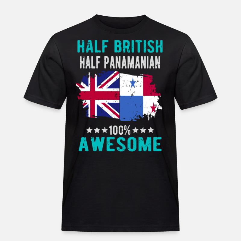 Half British Half Panama - Men's Workwear T-Shirt - black