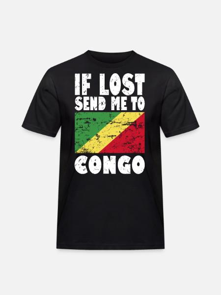 Congo Flag Saying - Men's Workwear T-Shirt - black