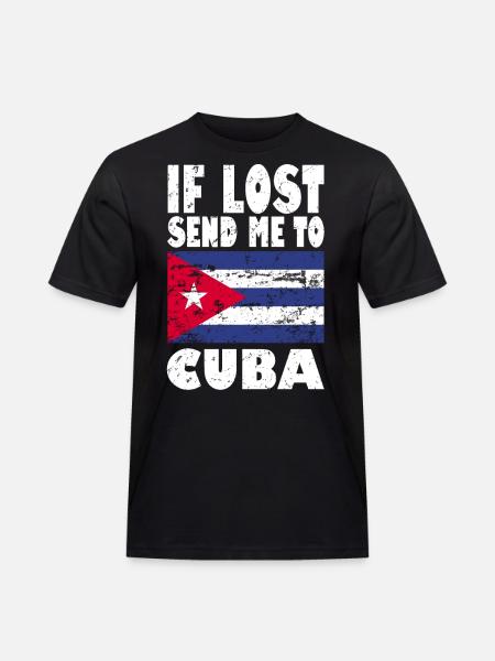 Cuba Flag Saying - Men's Workwear T-Shirt - black
