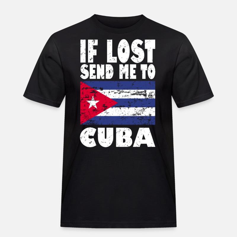 Drapeau de Cuba - T-shirt Workwear homme - noir