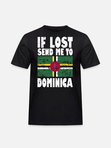 Dominica Flag Saying - Men's Workwear T-Shirt - black
