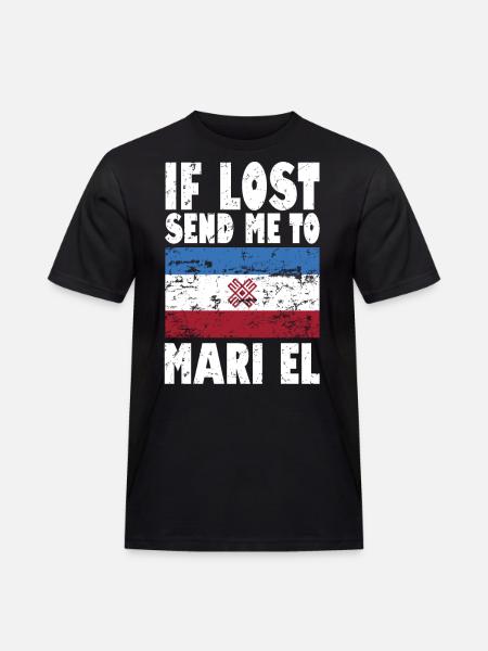 Mari El Flag Saying - Men's Workwear T-Shirt - black