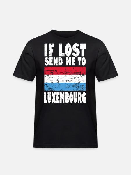 Luxembourg Flag Saying - Men's Workwear T-Shirt - black
