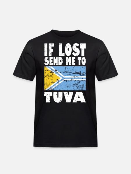Tuva flagga säger - Arbets-T-shirt herr - svart