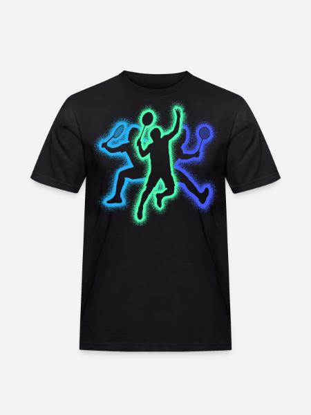 Badminton Badmintonspiller Silhuetter Badminton - Herre Workwear T-Shirt - sort