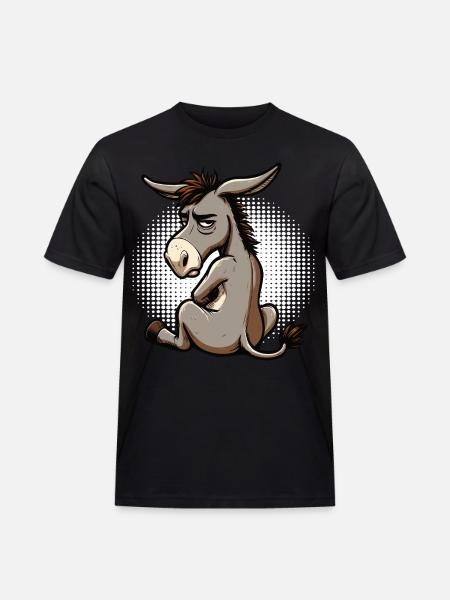 Esel Eselchen Eselhalter Muli Langohresel Muli - Männer Workwear T-Shirt - Schwarz