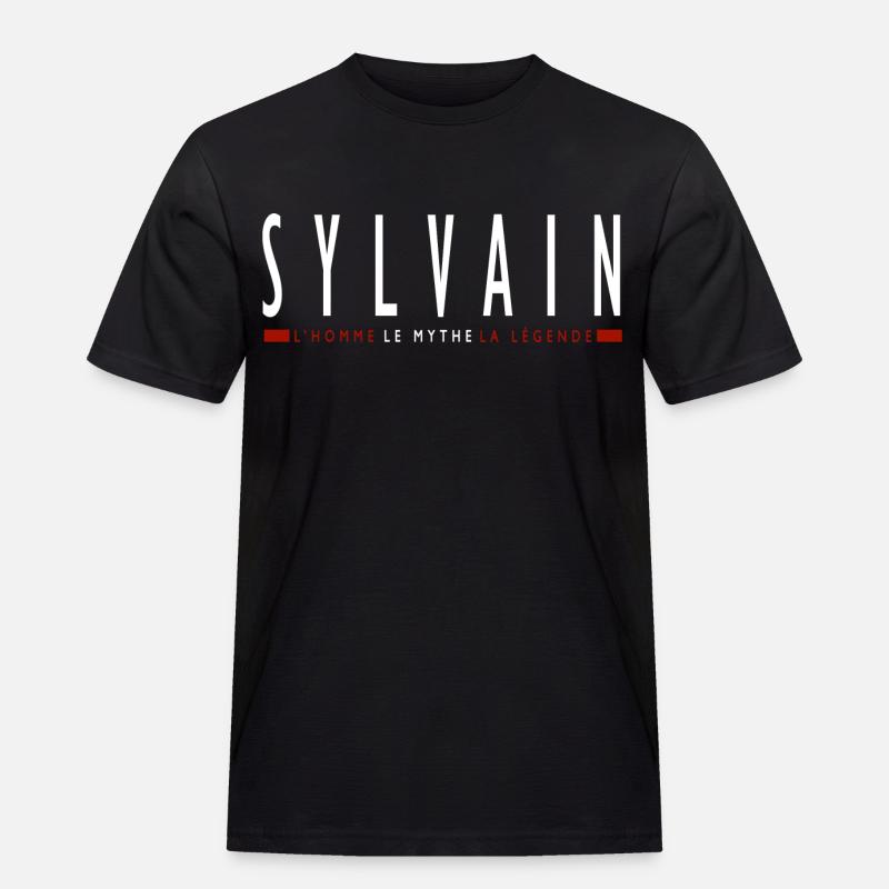 Sylvain tshirt custom sylvain first name - Men's Workwear T-Shirt - black