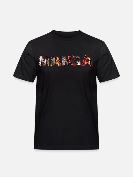 Manga - Männer Workwear T-Shirt - Schwarz
