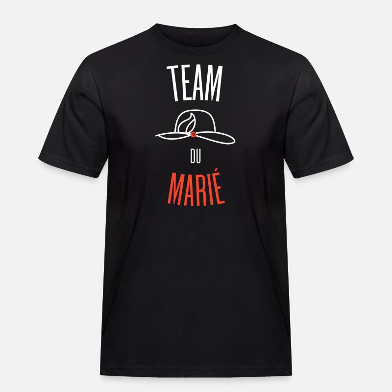 Team des Bräutigams - Männer Workwear T-Shirt - Schwarz