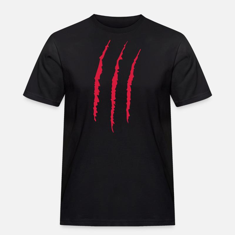 Kratzer - Männer Workwear T-Shirt - Schwarz