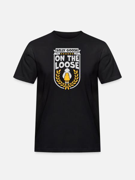 goose on the loose - Men's Workwear T-Shirt - black
