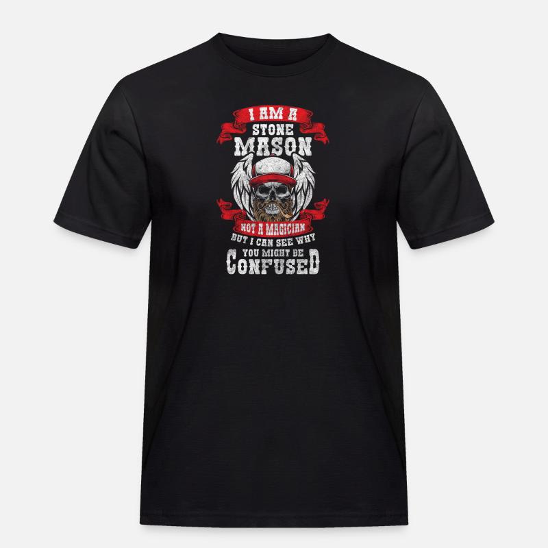 Stein Beruf Granit Handwerker - Männer Workwear T-Shirt - Schwarz