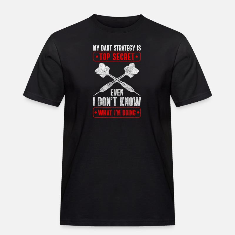 Darts Dartscheibe Sieger - Männer Workwear T-Shirt - Schwarz