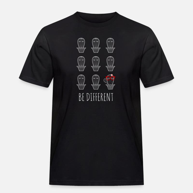Be different cactus - Men's Workwear T-Shirt - black